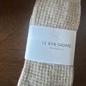 NWT - Le Bon Shoppe Wool Waffle Socks / Oatmeal